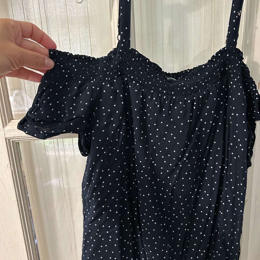 Abercrombie Kids Navy Dress with White Dots